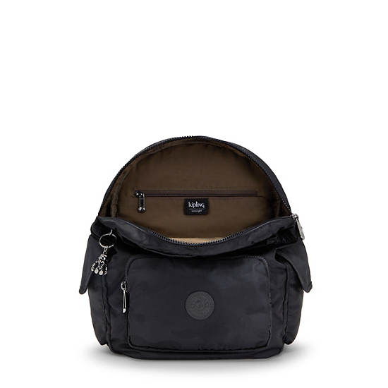 Kipling City Pack Small Classic Backpacks Black Camo Embossed | AU 1500YX